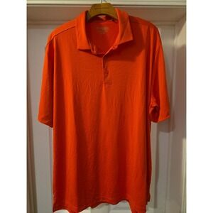 Columbia Golf Omni Wick Sz 2XL Men Orange Short Sleeve Logo Polyester Polo Shirt